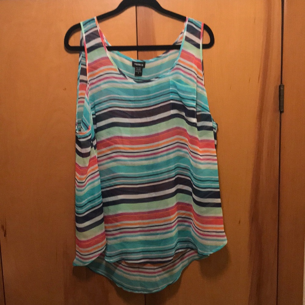 Torrid hi-low tank blouse